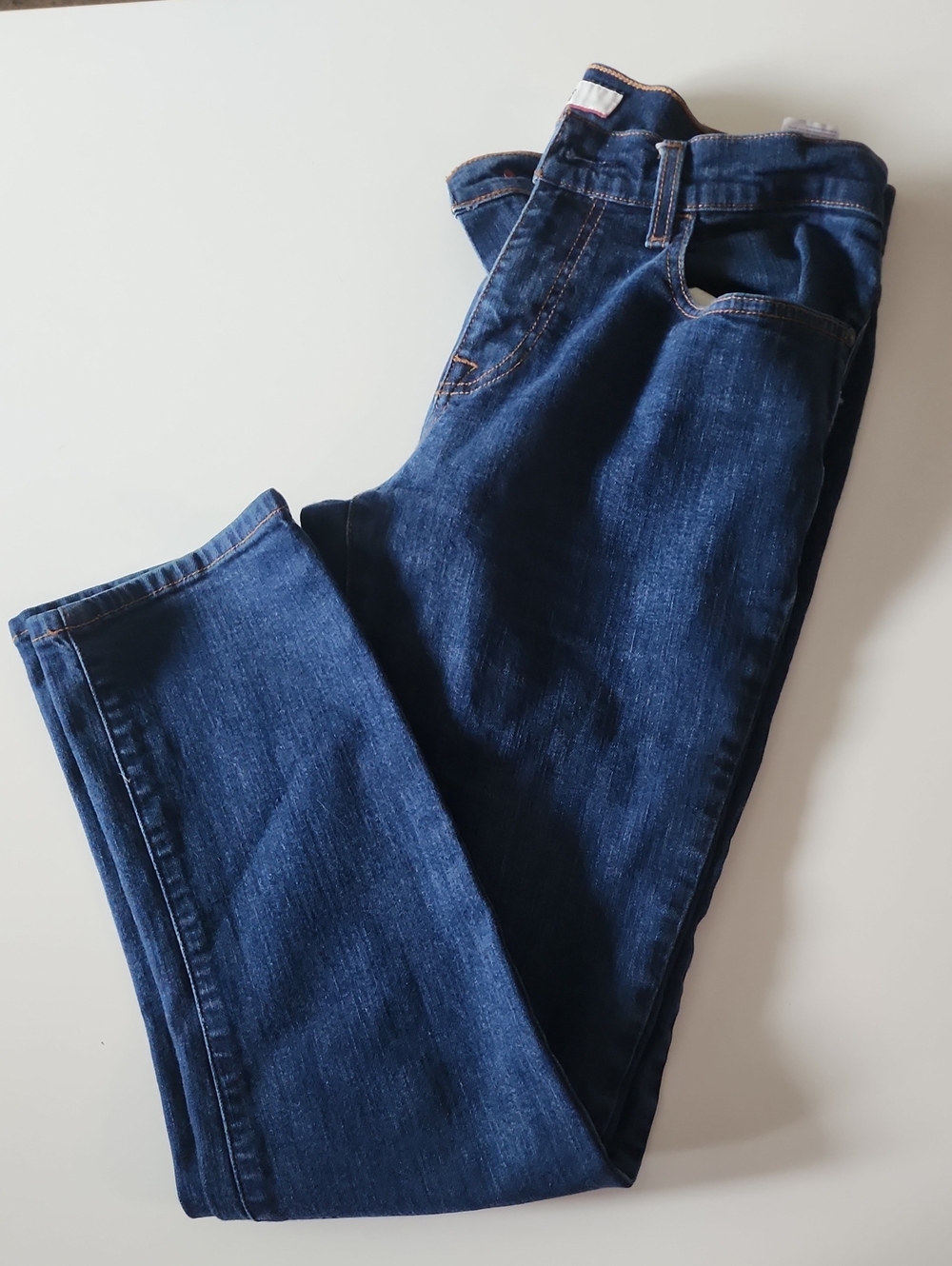 Tommy Hilfiger Navy and Light Blue Denim Jeans with Signature Trim